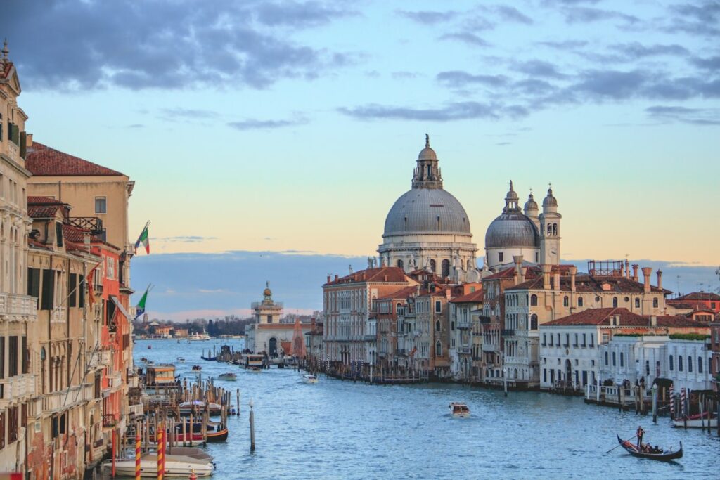 Venice Grand Canal bathed in warm spring light